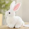 25/40CM Simulation Cute White Gray Khaki Plush Rabbit Fur Realistic Animal Easter Bunny Simulation Rabbit Toy Model