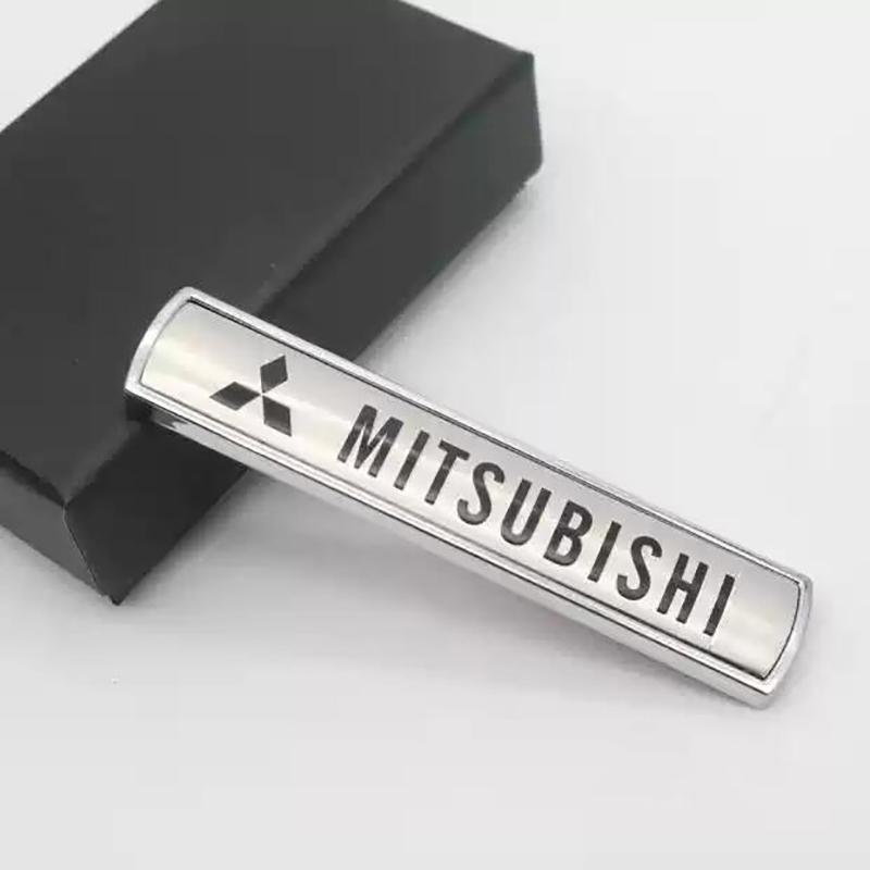 Car Metal Side Door Fender Body Logo Trunk Emblems Decals Sticker For Mitsubishi Badge Decoration Parts Auto Accessories