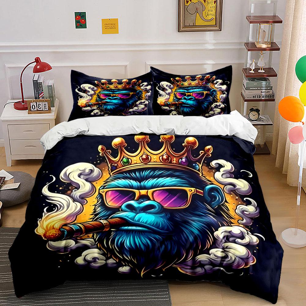 "Majestic Gorilla Vibes" Bedding sets Duvet covers Pillowcases(1* Duvet Cover 2* Pillowcases without duvet insert)
