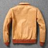 Китайский размер Классическая куртка пилота Flight A2 винтажная грязно-желтая вощеная воловья кожаная куртка мужская авиаторская куртка мужское пальто
