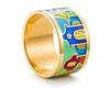 Cao Shi European & American Enamel Drip Oil Spliced Fashion Ring