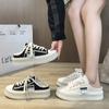 Lazy Bag Head Half Slippers Women Wear Canvas Shoes Outside Spring, One Pedal Thick-Soled Muffin Muller Shoes
