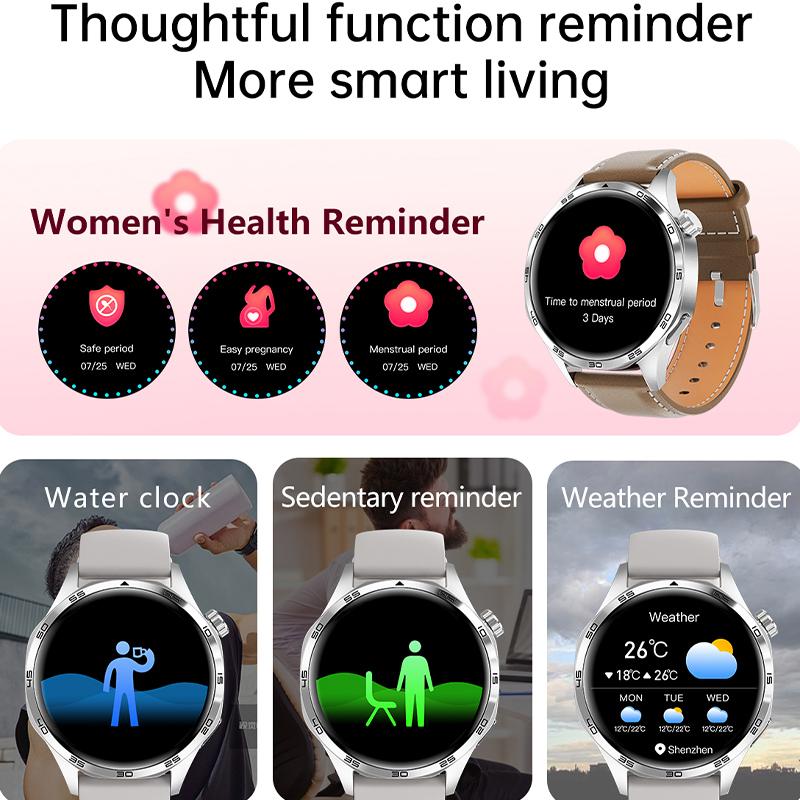 2025 New GT5 PRO Smart Watch Men Watch 5 Pro AMOLED HD Screen Bluetooth Call GPS Trajectory NFC Heart Rate Compass SmartWatches