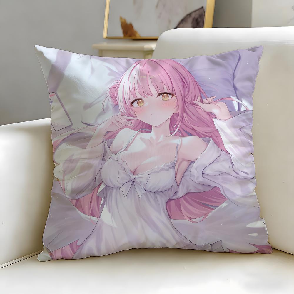popular anime character Misono Mika Cushion Cover Soft EasyWash Pillow Case Versatile for Couch Bed Travel and Office