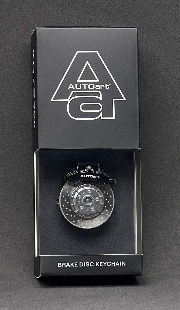 Брелок для ключей AUTOartDESIGN в виде тормозного диска (6-POT/черный суппорт)