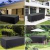 Outdoor Dustproof Protective Covers With Windproof Rope Adjustable Buckle For Furniture Table Chairs