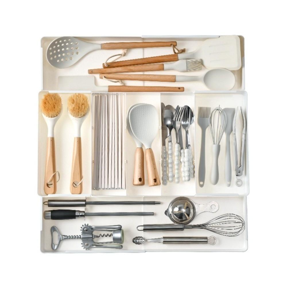 Makeup Storage Drawer Organizer Plastic Kitchen Storage Box New Drawer Divider Tray Home Use