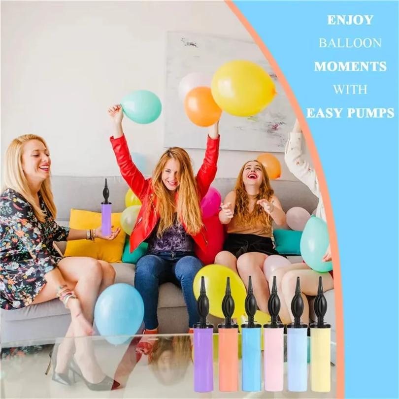 1/3 Pcs Random Macaroon Balloon Pump Air Inflator Hand Push Portable Balloon Accessories Wedding Birthday Party Decor Supplies