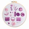 1 набор вышивки DIY для начинающих: Набор материалов с фиолетовым цветочным узором, подходит для начинающих. Набор материалов для вышивания