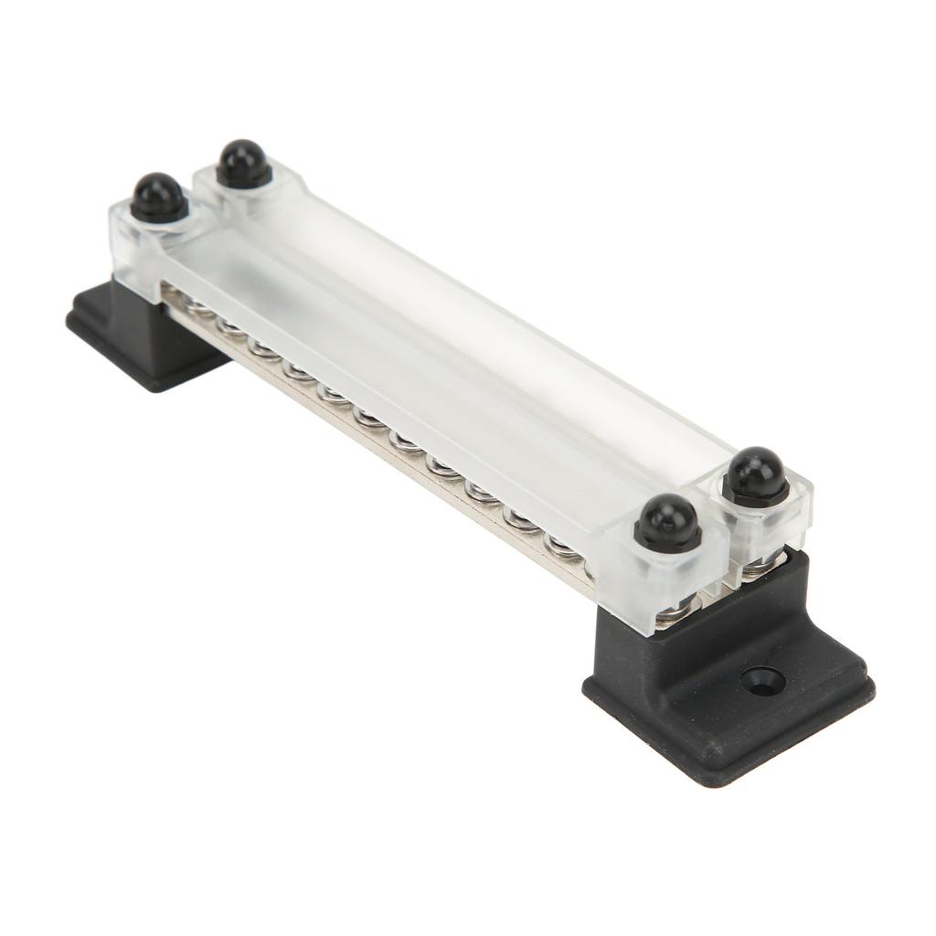 Power Distribution Block with Cover 24 Terminal 150A 12‑48V for Car RV Ship Yacht Pickup Truck Power System