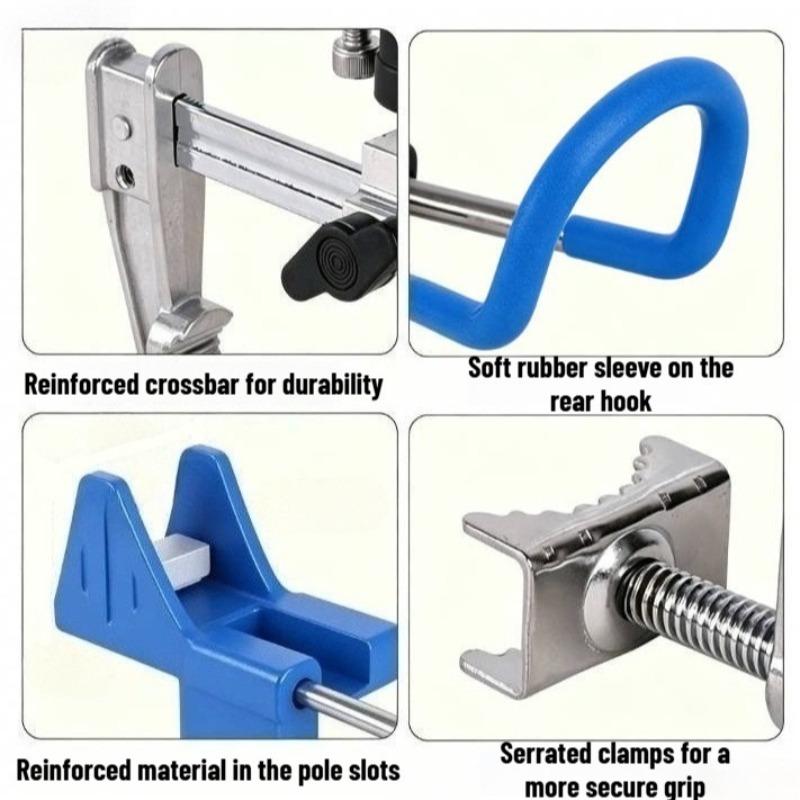 Clamp on Fishing Rod Holder Adjustable Boat Pole Bracket Rustproof Yacht Mount Portable Bass Sea Gear Tackle Tool Angler Yacht