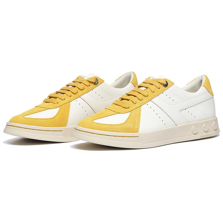 LI NING 1990 Zhengrong Низкие Скейт-Кеды Мужские Бежевый Белый Желтый ALHS027-4