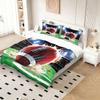 American Football Explosion Print Duvet Cover Set 1 Duvet Cover & 1/2 Pillowcase High Energy Sports Bedding Set for Teen Boys