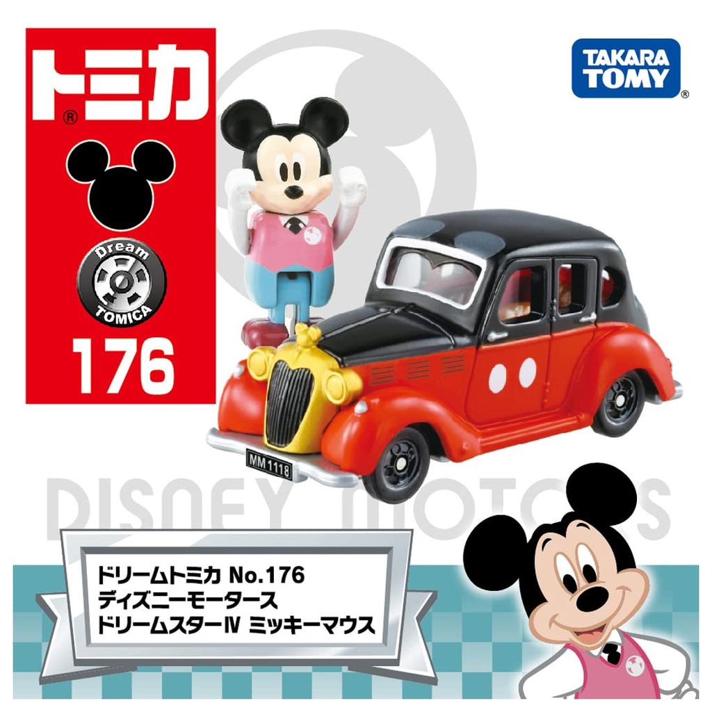 TAKARA TOMY Dream Tomica 176 Disney Motors Dream Star IV Mickey Mouse Miniature Car Toy for Ages 3 and Up No.