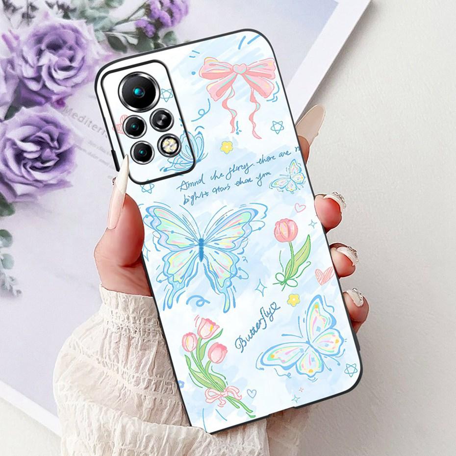 Новый дизайн чехла для телефона для Infinix Note 11 Pro 11S X697 X698 X663 Черный силиконовый мягкий задний чехол для Infinix Note11 11S 11Pro