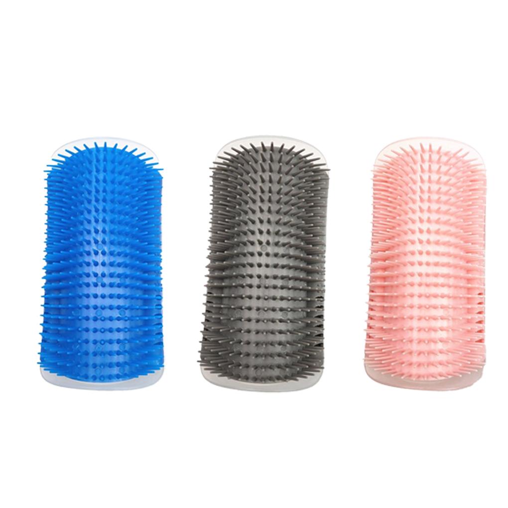 Товары для груминга кошек с кошачьей мятой Большой размер Угловое крепление Фиксированные аксессуары для питомцев Пластиковая массажная щетка Домашнее удаление