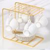 Cup Drying Rack Stand Bottle Easy To Clean with 6 Hooks Modern Drainer Holder Dryer