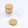 1Pcs Empty Clear Pet Jars Containers With Imitation Wood Texture Lids Jar Home Plastic Seasoning Bottle