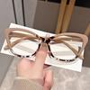 Elegant Cat Eye Reading Glasses for Women - Chic Color Block Frame Clear Lens Fashionable Computer Screen Presbyopia  1.0 To 4.0