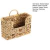 Handwoven Water Hyacinth Basket Wall Magazine Organizer for Book File Newspaper Rustic Wicker Storage Bin with Single Handle for Entryway Bathroom