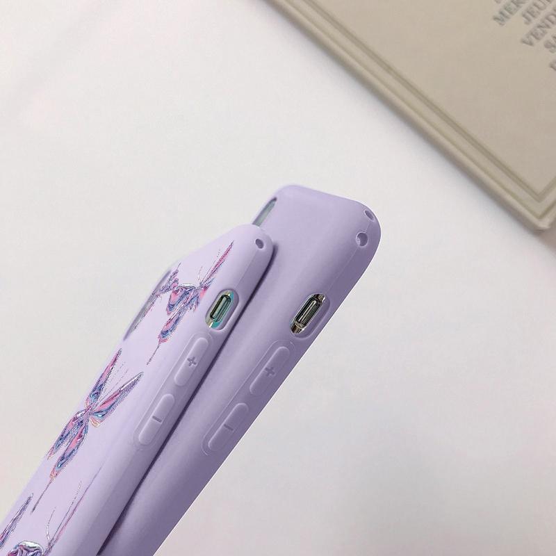 Мягкий силиконовый чехол Butterfly Cat для Xiaomi Redmi Note 13 Pro 13C 14 Samsung A35 A55 M35 S24 Huawei Honor 200 iPhone Camera Защитный противоударный чехол