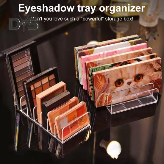 2 шт. Органайзеры для палитр теней для век, стеллажи с 7 отсеками, прозрачные держатели для хранения косметики