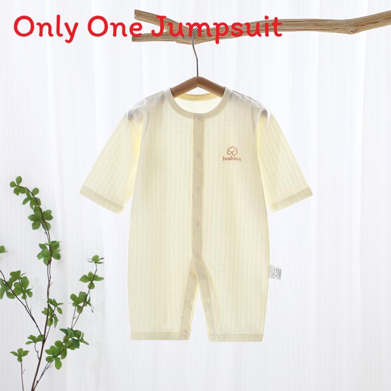 Baby Summer Cotton Romper With Long Sleeves For Newborns And Infants