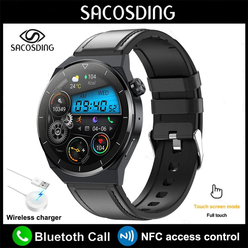 SACOSDING NFC Смарт-часы для мужчин GT3 Pro AMOLED 390*390 HD экран сердечного ритма Bluetooth вызов IP68 водонепроницаемые умные часы для Huawei Xiaomi