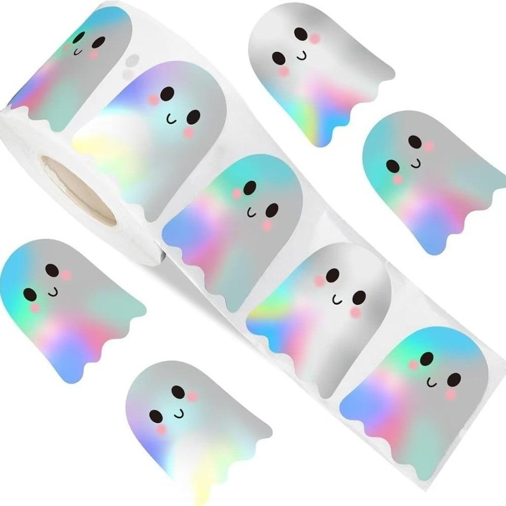 Pumpkin Tree Ghost Stickers PVC Sealing Labels Cute Laser Stickers  Halloween Party Favors