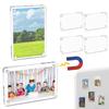 10pcs Acrylic Magnetic Frame Clear Fridge Magnet , Double Sided Photo Frame Refrigerator Magnet Picture Frame For Instant Camera