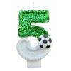 Football Birthday Candle Eco-friendly No Odor Sequins Design Easy To Use Long-Lasting 0-9 Numbers Candle Cake Decoration