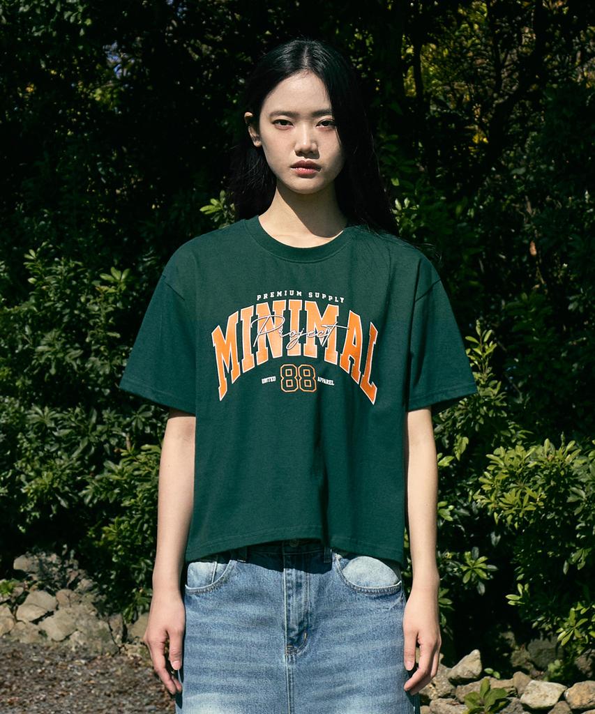 MINIMALPROJECT 88 Arch Logo Oversized Short Sleeve T-Shirt Mst150C / 4 Colors