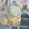 High Value College Style Fresh and Sweet Backpack, Junior High School Students Contrasting Color Splicing Backpack