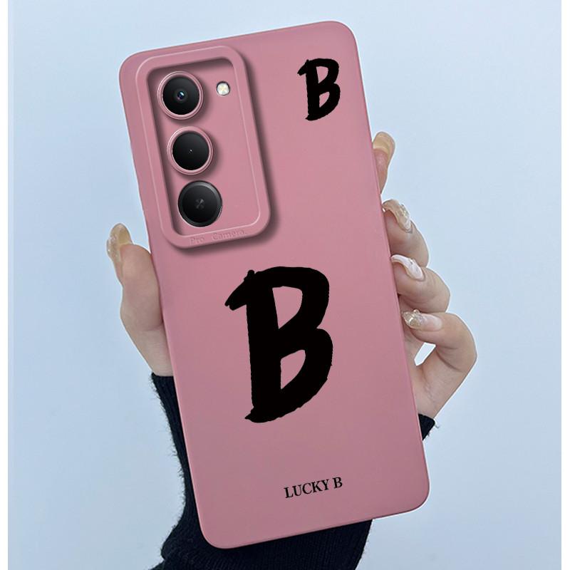 For Xiaomi Redmi 15 5G Cover Case Cute Initial Letters Couple Silicone Soft Matte Phone Bumper for REDMI15 5G Shockproof Casing