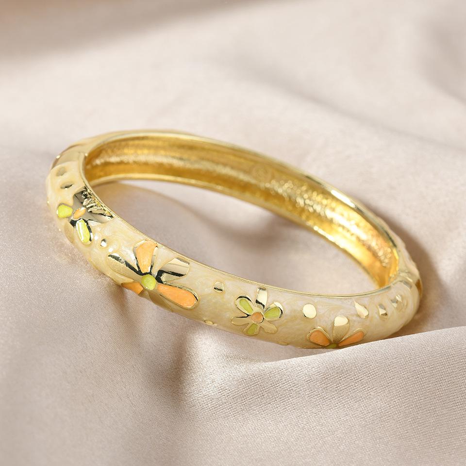 Enamel Dripping Oil Painted Open Opening Fashionable Simple Versatile Bracelet