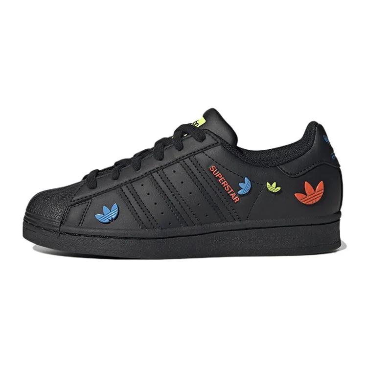 adidas Originals Синтетическая кожа Устойчивые к истиранию Дышащие Низкие Детские Скейтбордические Кроссовки Черные (унисекс) Детские скейтбордические кроссовки
