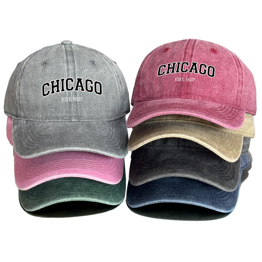 Unisex CHICAGO Snapback Baseball Hat America City Adjustable Man's Cap Trendy Retro Baseball Cap One Size Fits All