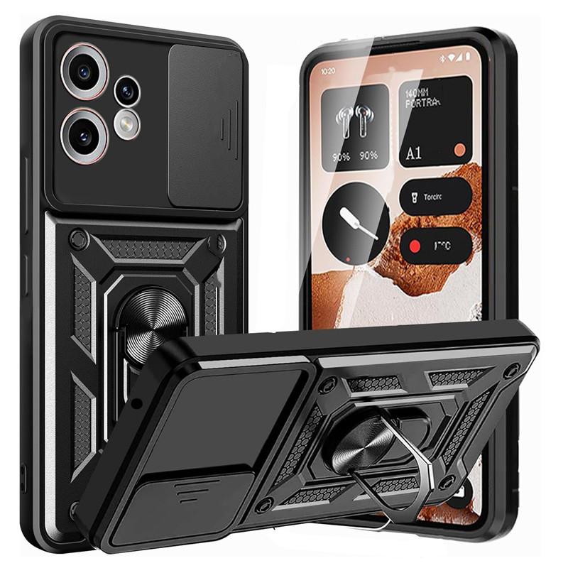 Чехол-подставка Armor для Nothing CMF Phone 2 Pro, защита объектива с кольцом, магнитный держатель, Coque Fundas Capa