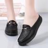 Casual Single Shoes Women's Summer Breathable Non-slip Half-drag Mother Shoes Soft-soled Comfortable Hole Shoes Doudou Shoes