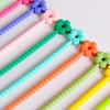 25 см Цветной Маленький Цветок Силиконовый Шнур DIY Ювелирные Изделия Брелок Аксессуары Самозатягивающийся Ремешок Ремешок Легко Использовать