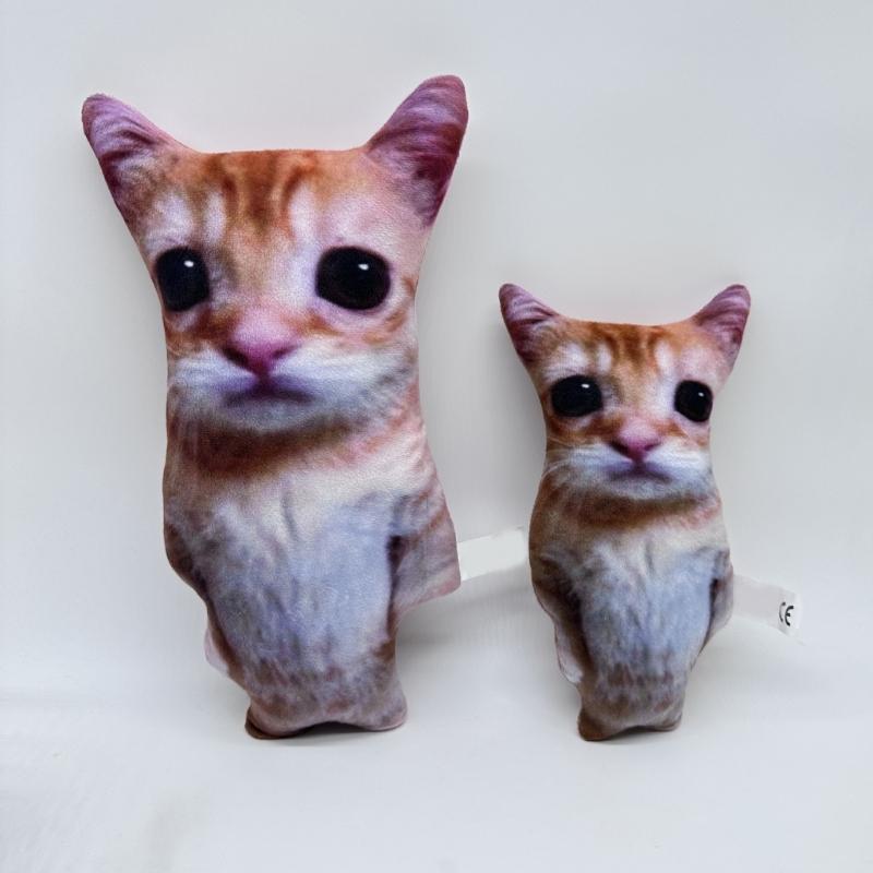 Плюшевая подушка-плед 'Милые животные' El Gato Животные Плюшевые Мягкие Набитые Кошачьи для Объятий Игр Используется для Домашнего Декора