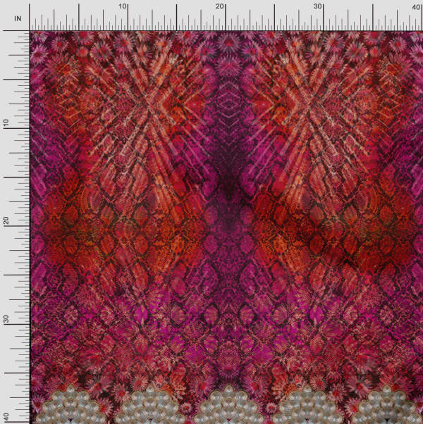 Soimoi Японская креп-сатиновая ткань в клетку и с цветочным принтом, 42 дюйма по метрам