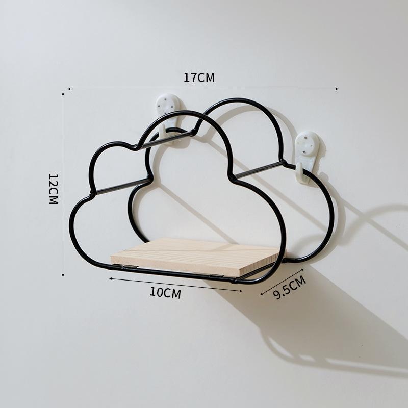 Wall Shelf Metal Cloud Shape Iron Receiving Frames Shelf Wall Hanging Storage Holders Living Room Office Decoration Shelfs