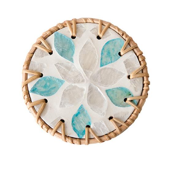 Керамический изоляционный коврик из ротанга, не допускающий ожогов, подставки под чашки, плетеные вручную из ротанга для защиты стола