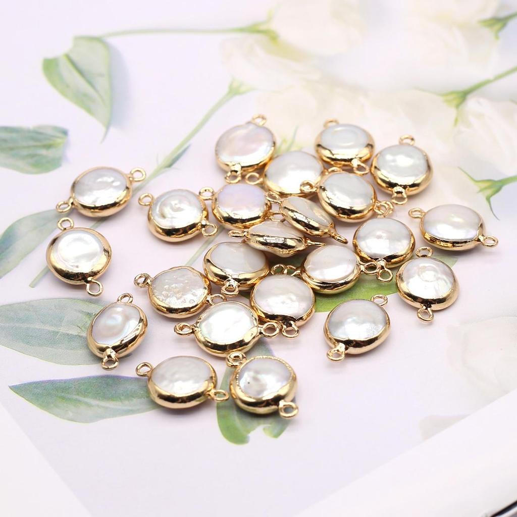 1 шт/2 шт барочный соединитель пресноводный жемчуг соединитель для изготовления ювелирных изделий своими руками серьги ожерелье аксессуар