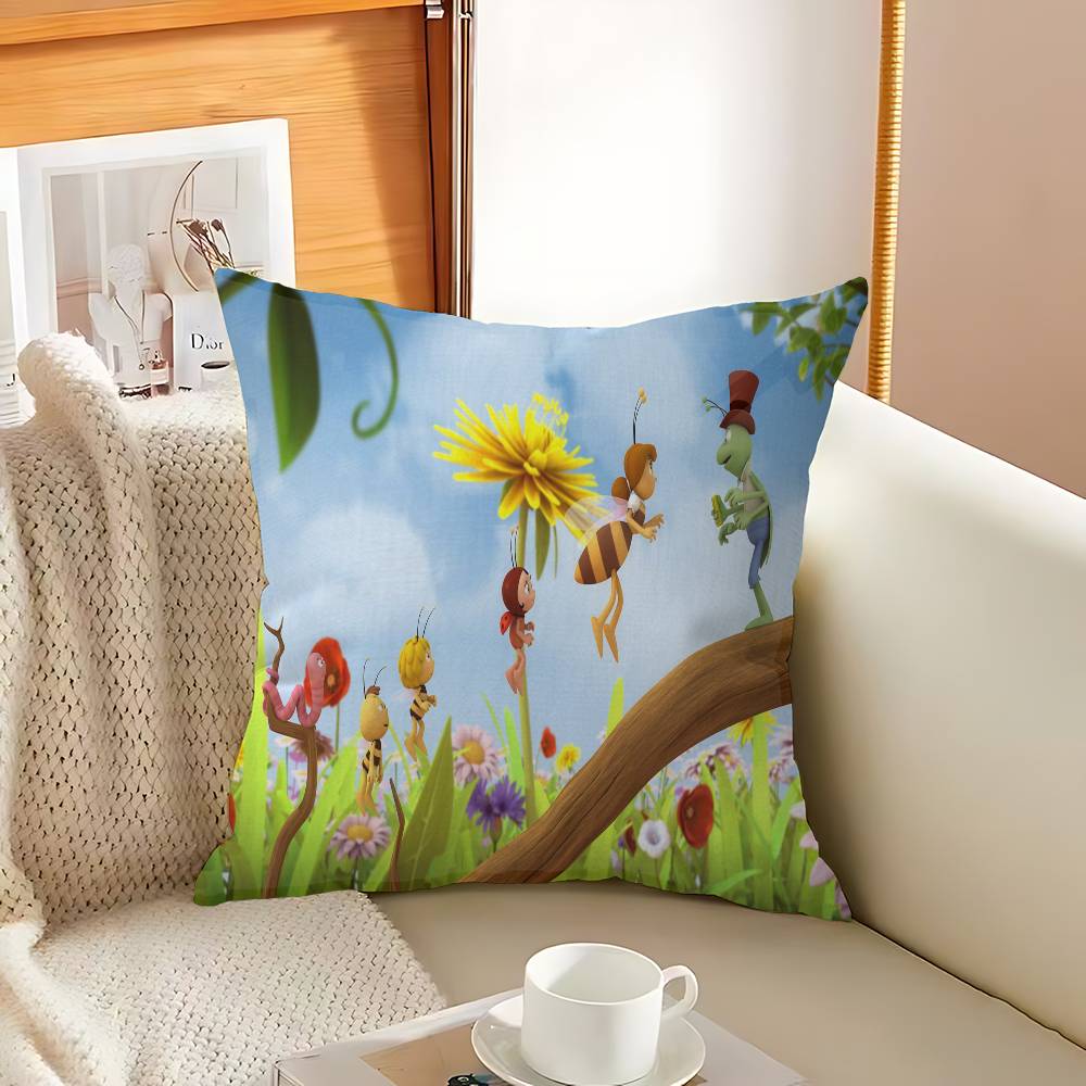Bee M-Maya Pillow Gift Home Office Decoration Bedroom Sofa Car Cushion Cover Case 45X45