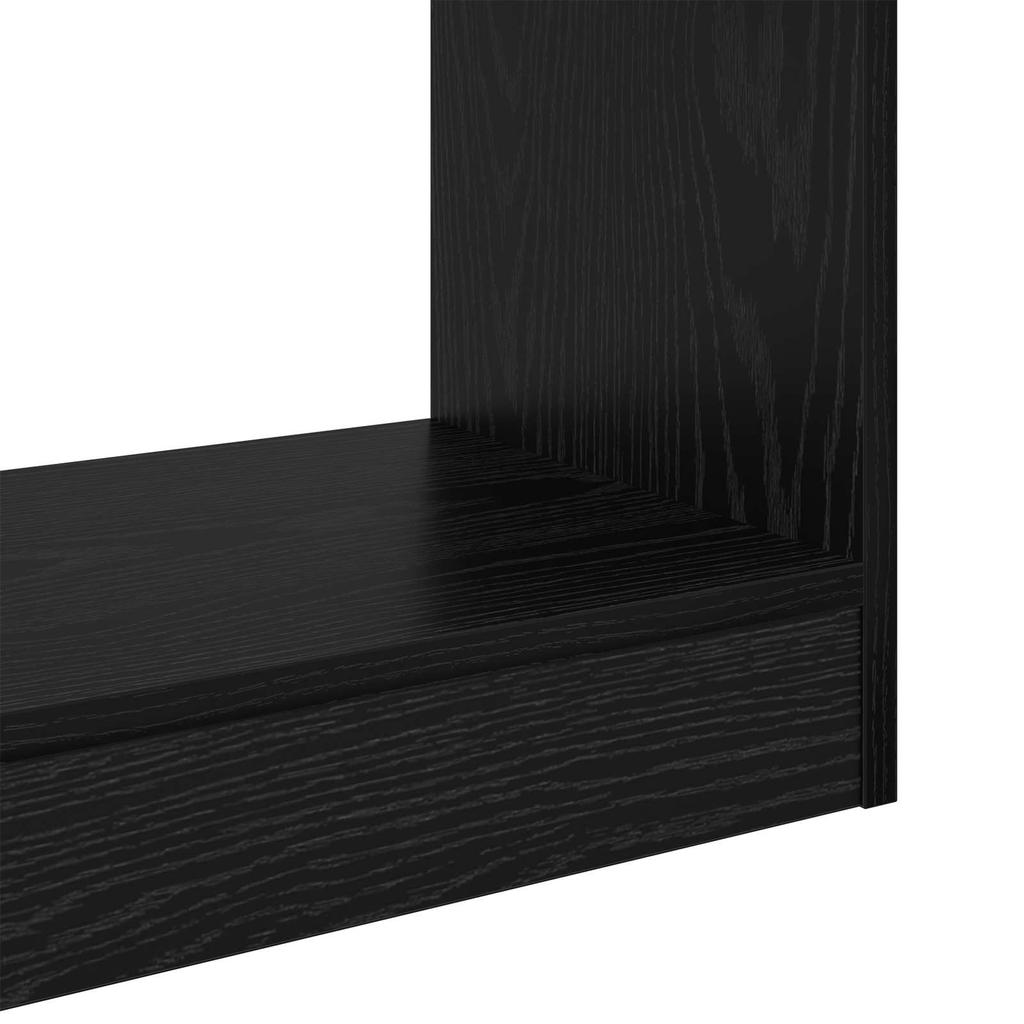 Bookshelf Black Oak Effect 60 x 30 x 166 cm Engineered Wood