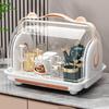Portable Dustproof Teacup Holder & Drain Tray Rack for Home Use