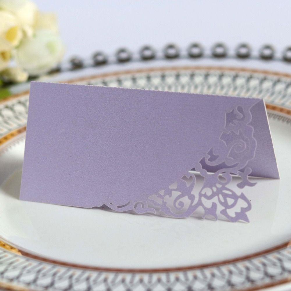 10 шт. Свадебные настольные карточки с лазерной резкой, пустые бумажные карточки с номером и именем, складные, элегантные карточки с номером места, для банкетных столов