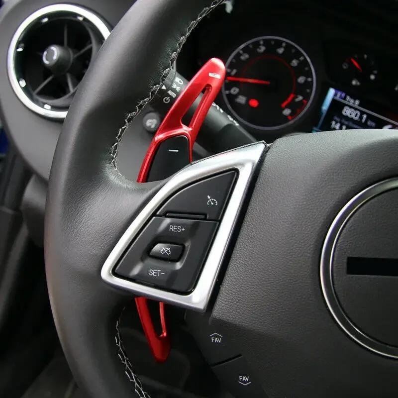 Steering Wheel Shift Paddle Shifter Extensions for Chevrolet Camaro 2016-2024 Chevy C7 Corvette 2014- Aluminum Interior 2PCS